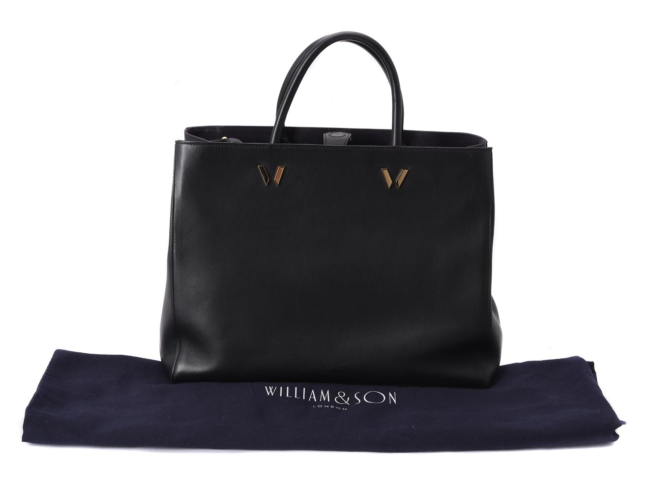 William & Son, Bruton, a black leather square shopper bag - Image 2 of 2