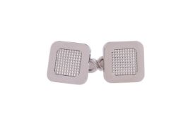 A pair of white gold cufflinks by William & Son
