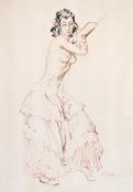 λ SIR WILLIAM RUSSELL FLINT (SCOTTISH 1880-1969) STUDY OF CASILDA - NO.2; STUDY FOR CASILDA - NO.3