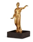 A GILT BRONZE FIGURE OF A NEO-CLASSICAL DANCING GIRL