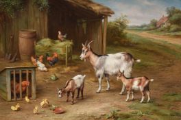 λ EDGAR HUNT (BRITISH 1876-1953), FARMYARD GATHERING