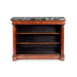 A PAIR OF ROSEWOOD OPEN BOOKCASES