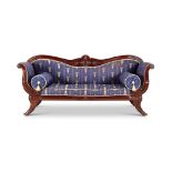 A GEORGE IV MAHOGANY SCROLL-END SOFA, CIRCA 1830