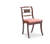 A SET OF TWELVE MAHOGANY DINING CHAIRS, IN REGENCY STYLE