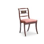 A SET OF TWELVE MAHOGANY DINING CHAIRS, IN REGENCY STYLE