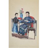 A SET OF SIX CHINESE EXPORT ALBUM PAINTINGS, CANTON, 19TH CENTURY