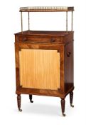 Y A REGENCY ROSEWOOD, INLAID AND GILT-METAL MOUNTED PIER CABINET