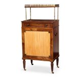 Y A REGENCY ROSEWOOD, INLAID AND GILT-METAL MOUNTED PIER CABINET