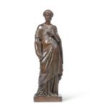 A BRONZE NEO CLASSICAL FIGURE BY EUGÈNE ANTOINE AIZELIN (1821-1902) AND FERDINAND BARBEDIENNE