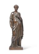 A BRONZE NEO CLASSICAL FIGURE BY EUGÈNE ANTOINE AIZELIN (1821-1902) AND FERDINAND BARBEDIENNE
