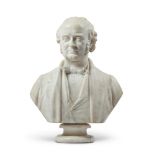 A SCULPTED WHITE BUST OF BENTLEY TODD, BY MATTHEW NOBLE, DATED 1864