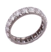 A diamond eternity ring