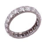 A diamond eternity ring