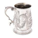 A Victorian silver baluster mug by Samuel Hayne & Dudley Cater