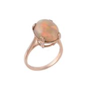 A single stone opal ring