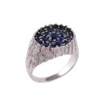 A sapphire dress ring