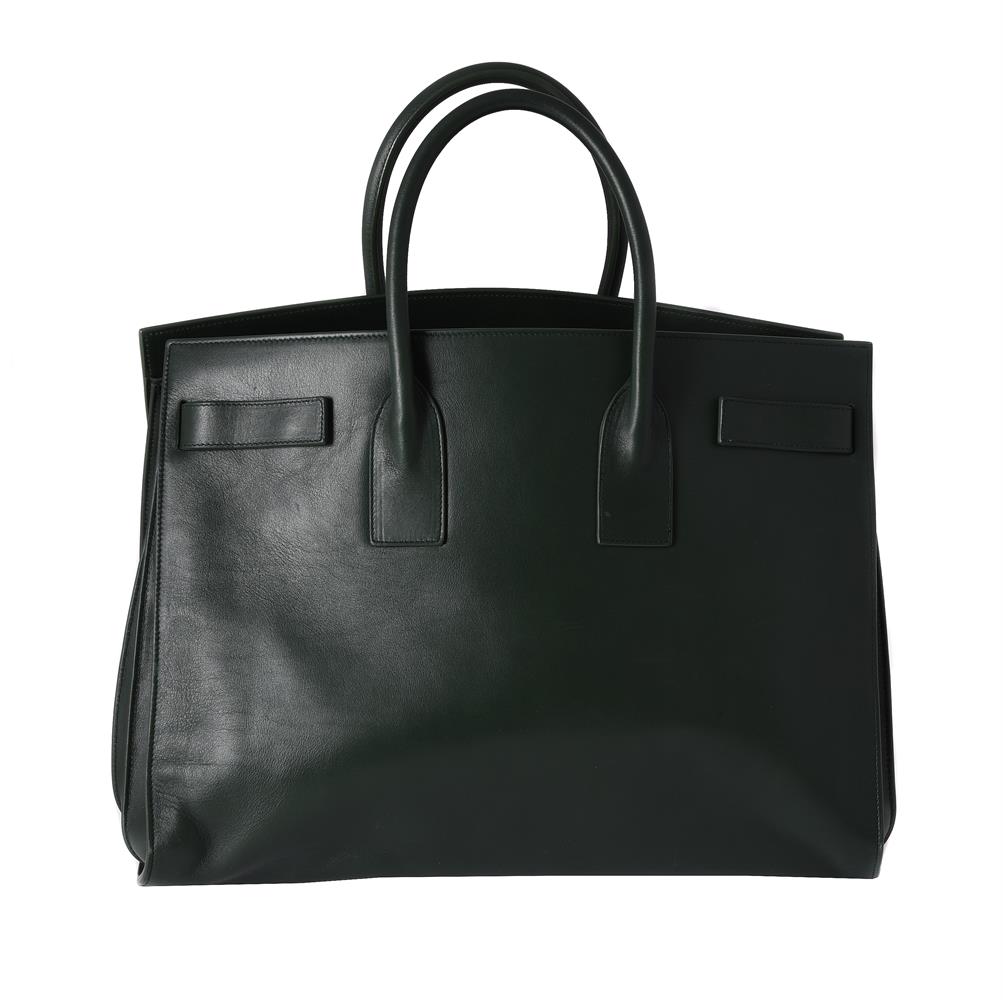 Saint Laurent, a green leather sac de jour - Image 2 of 3