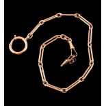 An 18 carat gold Albert chain