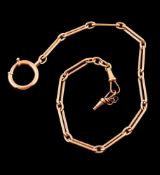 An 18 carat gold Albert chain
