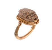 A scarab dress ring