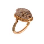 A scarab dress ring