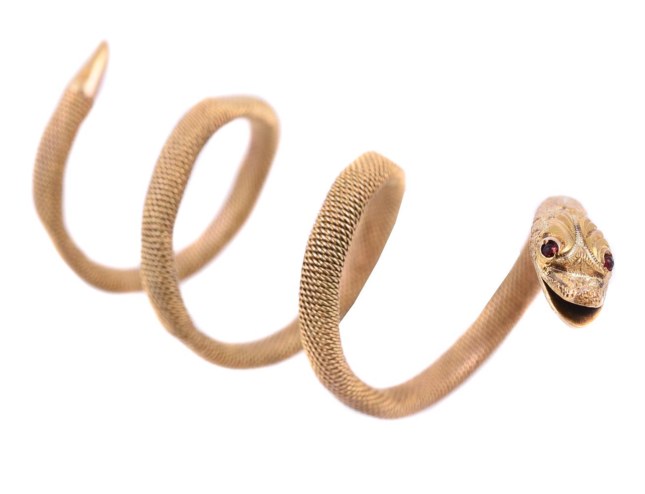 An early 20th century sprung serpent ring