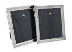 A pair of Scottish silver mounted rectangular photo frames