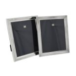 A pair of Scottish silver mounted rectangular photo frames