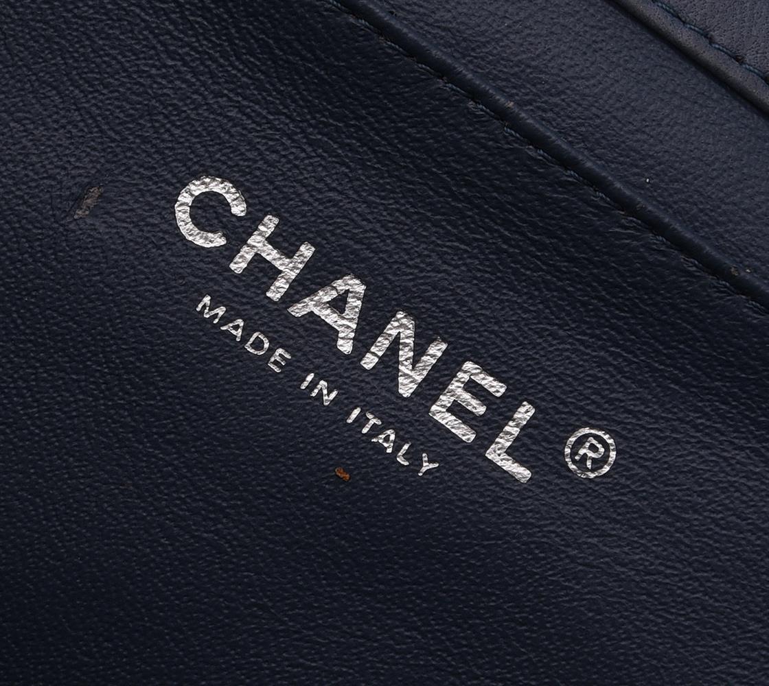 Chanel, a blue lambskin quilted flap bag - Image 5 of 6