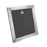 A silver mounted square photo frame