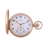 J. W. Benson, London, 9 carat gold keyless wind full hunter pocket watch