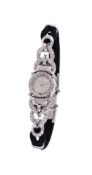 Jaeger LeCoultre, Lady's white gold coloured and diamond cocktail watch