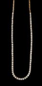 A diamond line necklace