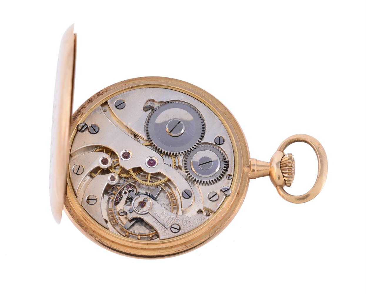 Unsigned,18 carat gold keyless wind open face pocket watch - Image 3 of 3