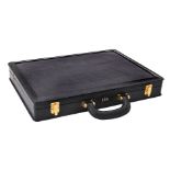 Y Lanvin, a black lizard skin briefcase