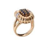 A sapphire and diamond dress ring by Dankner