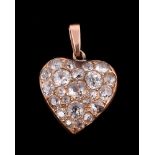 A diamond heart pendant