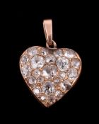 A diamond heart pendant