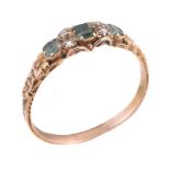 An early Victorian emerald and diamond ring