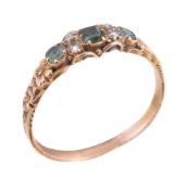 An early Victorian emerald and diamond ring