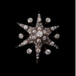 A late Victorian diamond star brooch/pendant