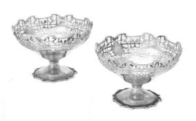 A pair of silver sundae dishes by Viner's Ltd.