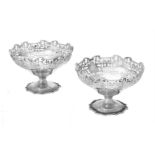 A pair of silver sundae dishes by Viner's Ltd.