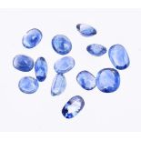 † A packet of oval cut sapphires