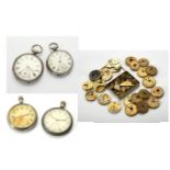 Unsigned,Silver open face pocket watch