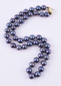 A cultured pearl necklace