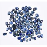 † A packet of mixed cut sapphires