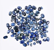 † A packet of mixed cut sapphires