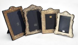 A silver mounted shaped rectangular photo frame by Carr's of Sheffield Ltd.