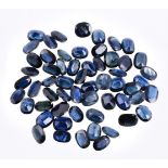 † A packet of oval cut sapphires